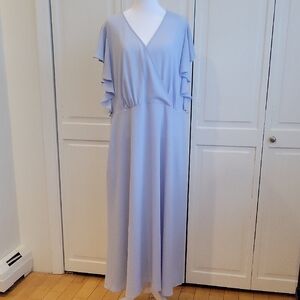 Plus Size 1. State Pale Lavender Ruffle Sleeve Maxi Dress